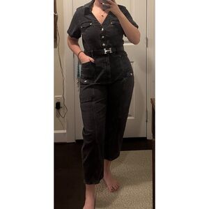 PAIGE Black Denim Jumpsuit